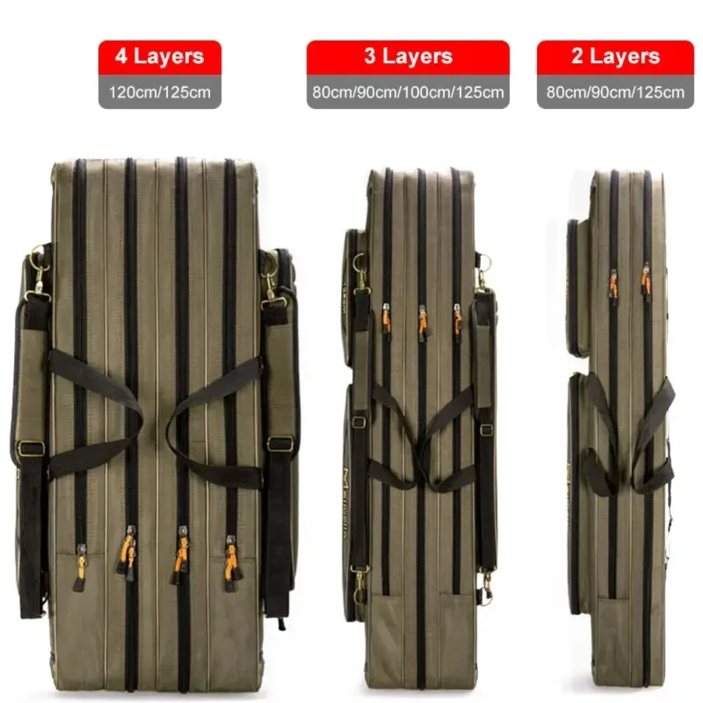 Fishing Rod Case - 1A*2/3 layer 80/90/100/120CM Fishing Bag Backpack