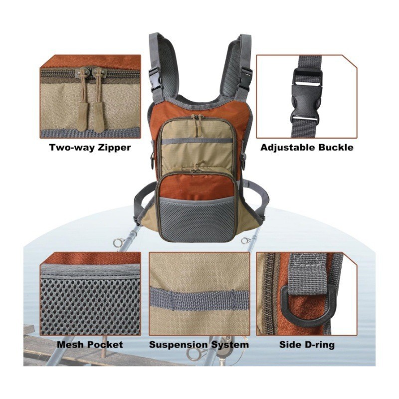 Waterproof Fishing Chest Bag,  - Fishing Rod Fly review and price